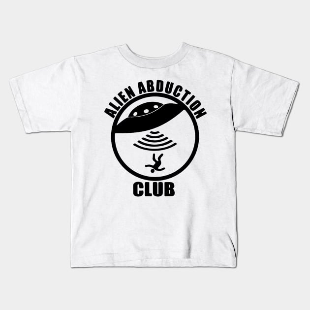 Funny Alien Abduction Club Kids T-Shirt by Tatted_and_Tired